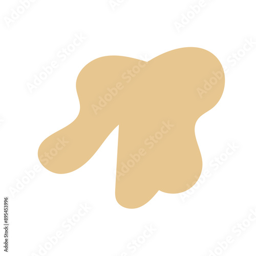 Neutral abstract shapes blob vector decoration