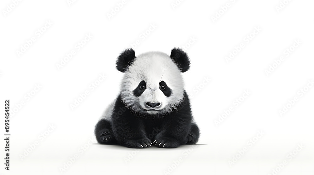 panda on white panda on white