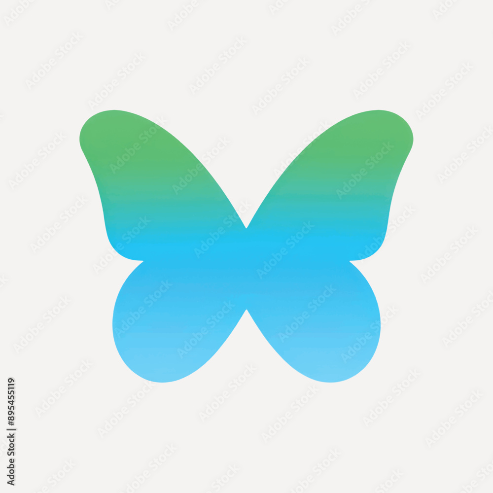 Colorful gradient butterfly silhouette Colorful gradient butterfly silhouette
