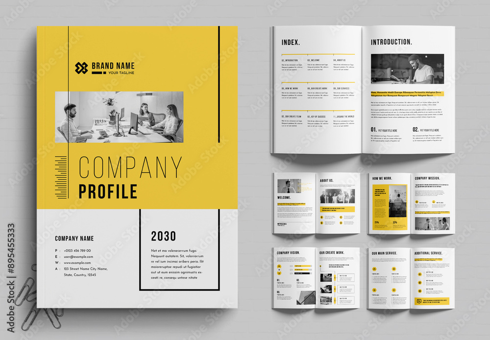 Profile Layout Template Company Profile Template Layout Stock Template | Adobe Stock