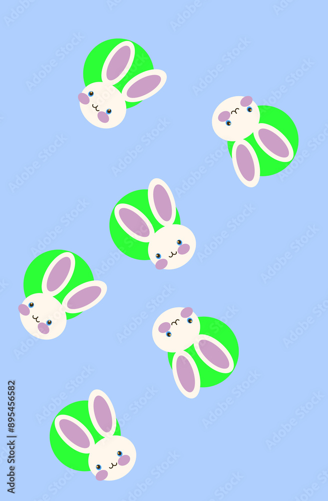 easter bunny with eggs