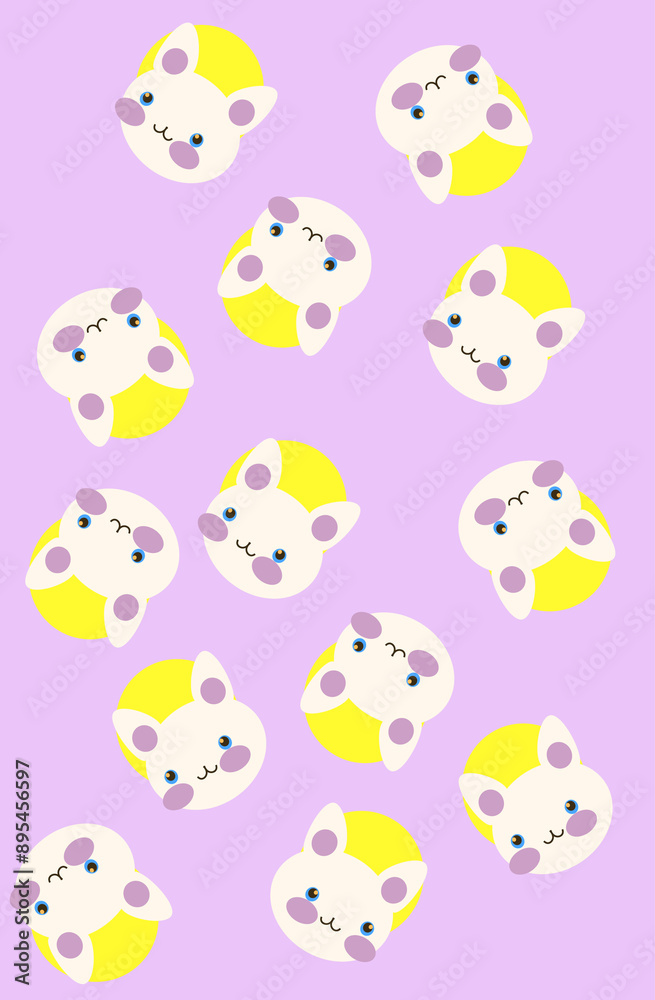 Fototapeta premium pattern with cats