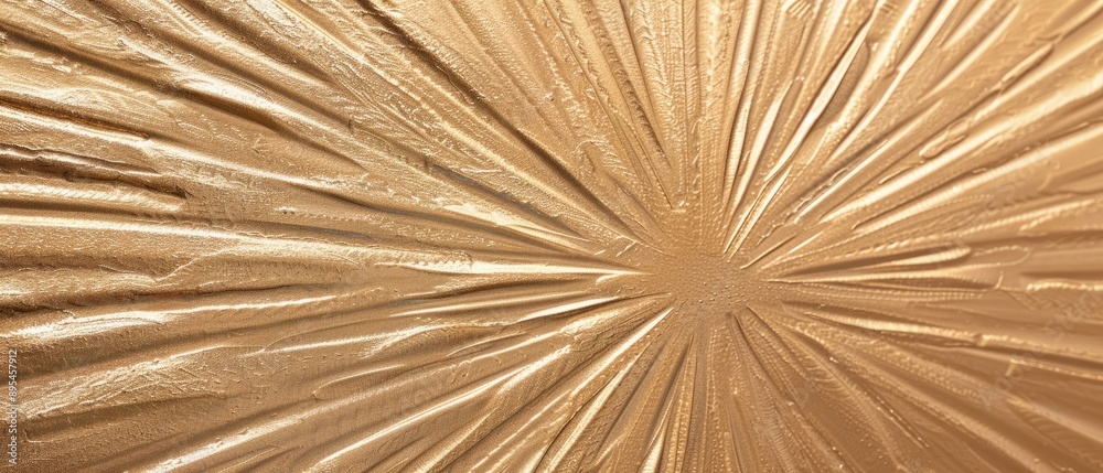 Obraz premium Panoramic close-up, high detail scan of embossed starburst texture, Generative AI