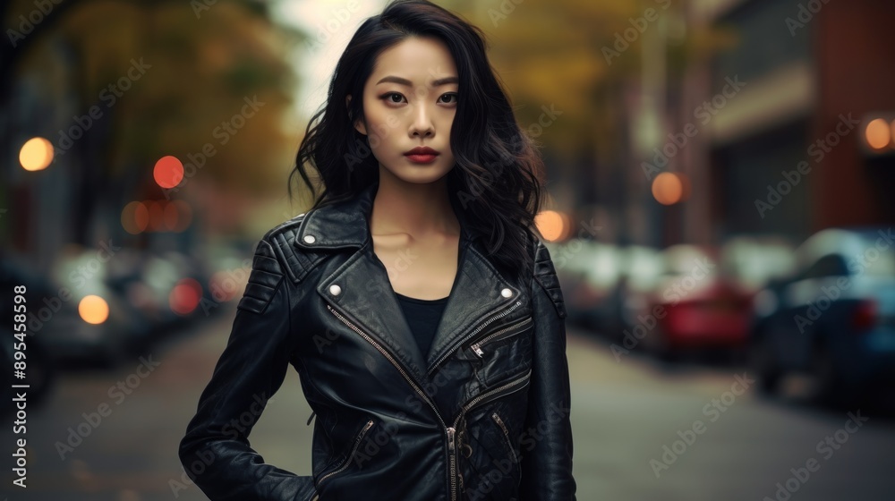 Portrait of a Woman in a Leather Jacket Portrait of a Woman in a Leather Jacket