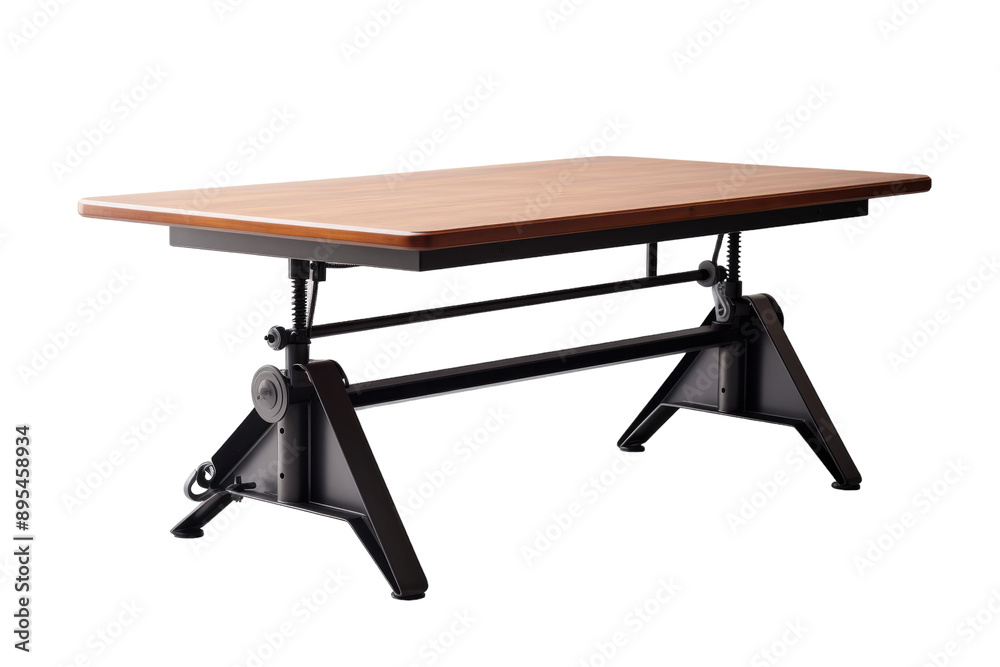Folding Adjustable Activity Table Isolated on Transparent Background Folding Adjustable Activity Table Isolated on Transparent Background