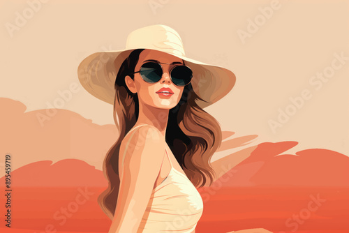 Stylish woman in summer attire