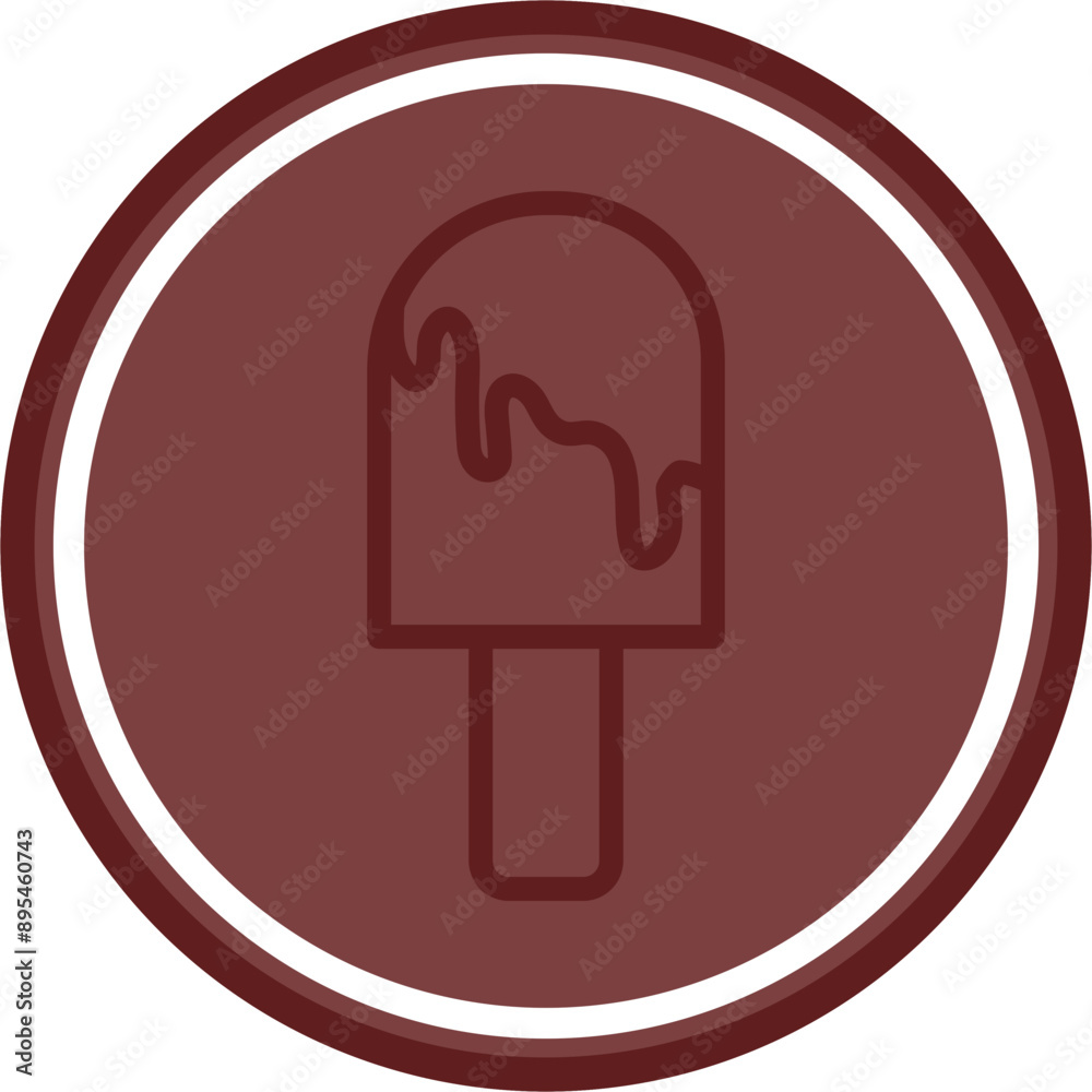 Popsicle Vector Line Double Circle Maroon Popsicle Vector Line Double Circle Maroon