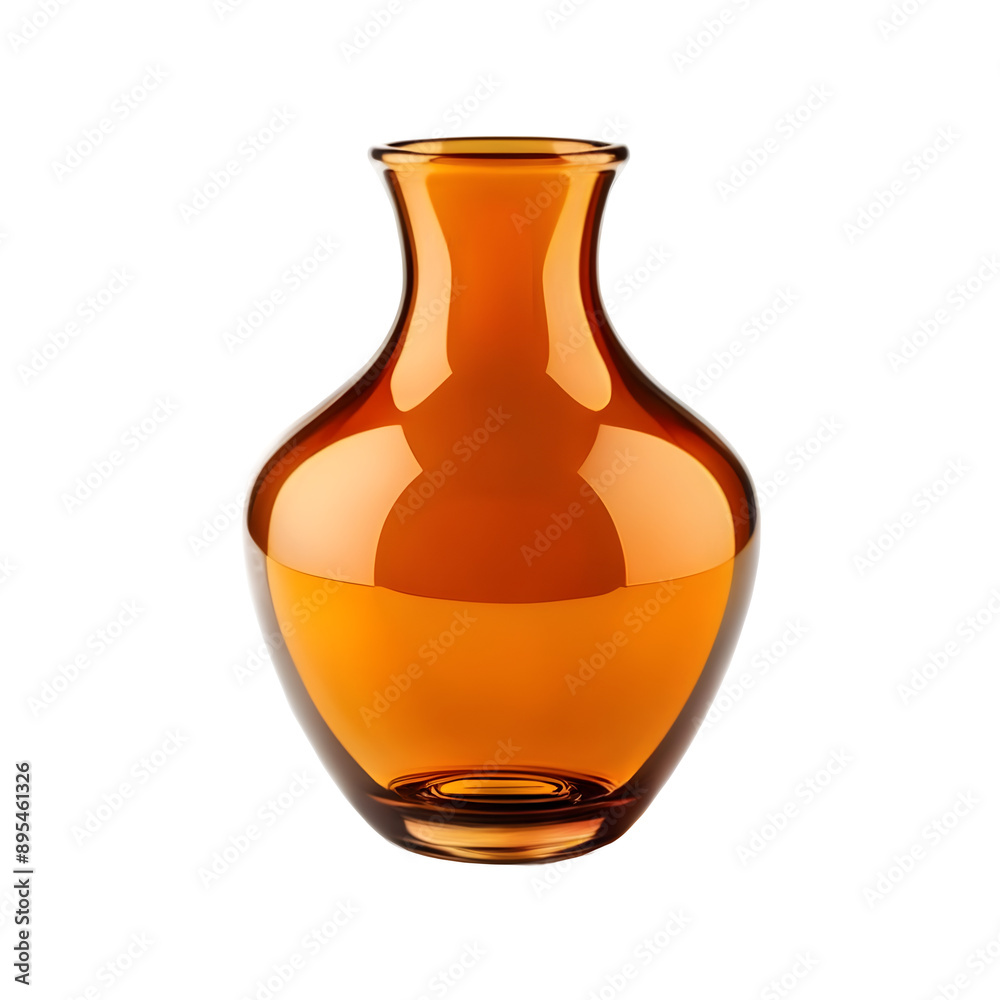 Isolated Glass Vase in Amber With Smooth Finish on Transparent Background Png, 3d Vase Png, Home Interior Decor Isolated Glass Vase in Amber With Smooth Finish on Transparent Background Png, 3d Vase Png, Home Interior Decor