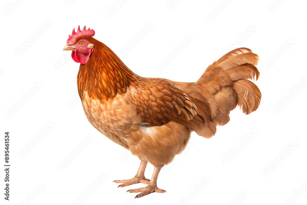 Fototapeta premium Beautiful Hen Isolated on Transparent Background
