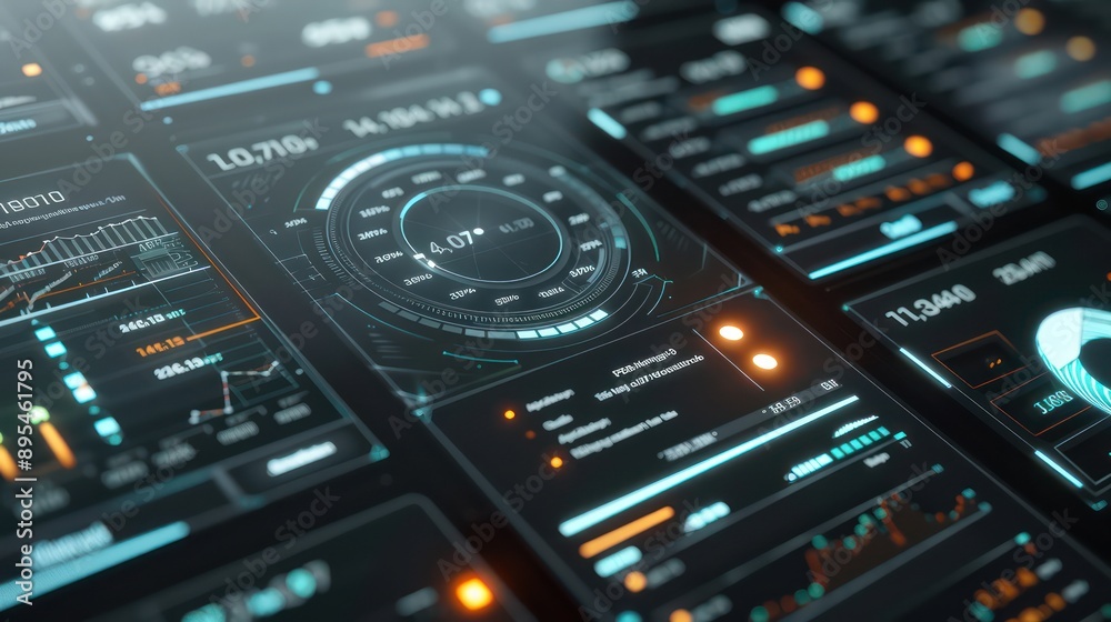 close-up of a futuristic budget management device, with soft glowing buttons and screens showing detailed financial projections close-up of a futuristic budget management device, with soft glowing buttons and screens showing detailed financial projections