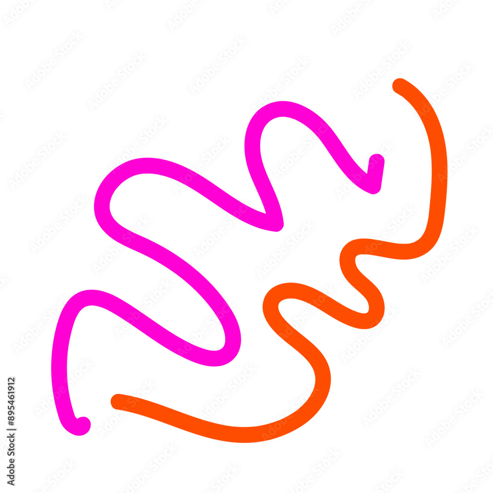Pink orange squiggly lines abstract vectors background Pink orange squiggly lines abstract vectors background