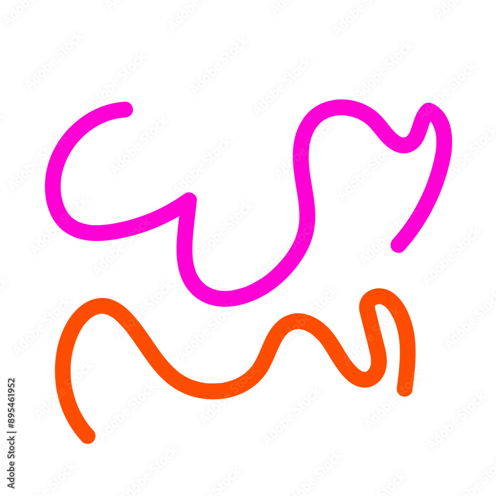 Pink orange squiggly lines abstract vectors background Pink orange squiggly lines abstract vectors background