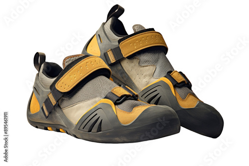 Climbing Shoes Ready for an Outdoor Adventure Isolated on Transparent Background photo