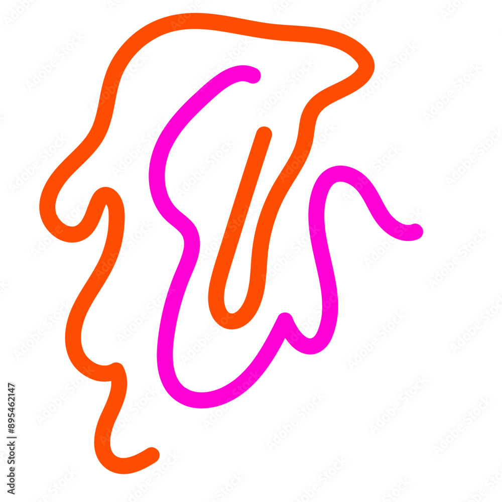 Pink orange squiggly lines abstract vectors background Pink orange squiggly lines abstract vectors background
