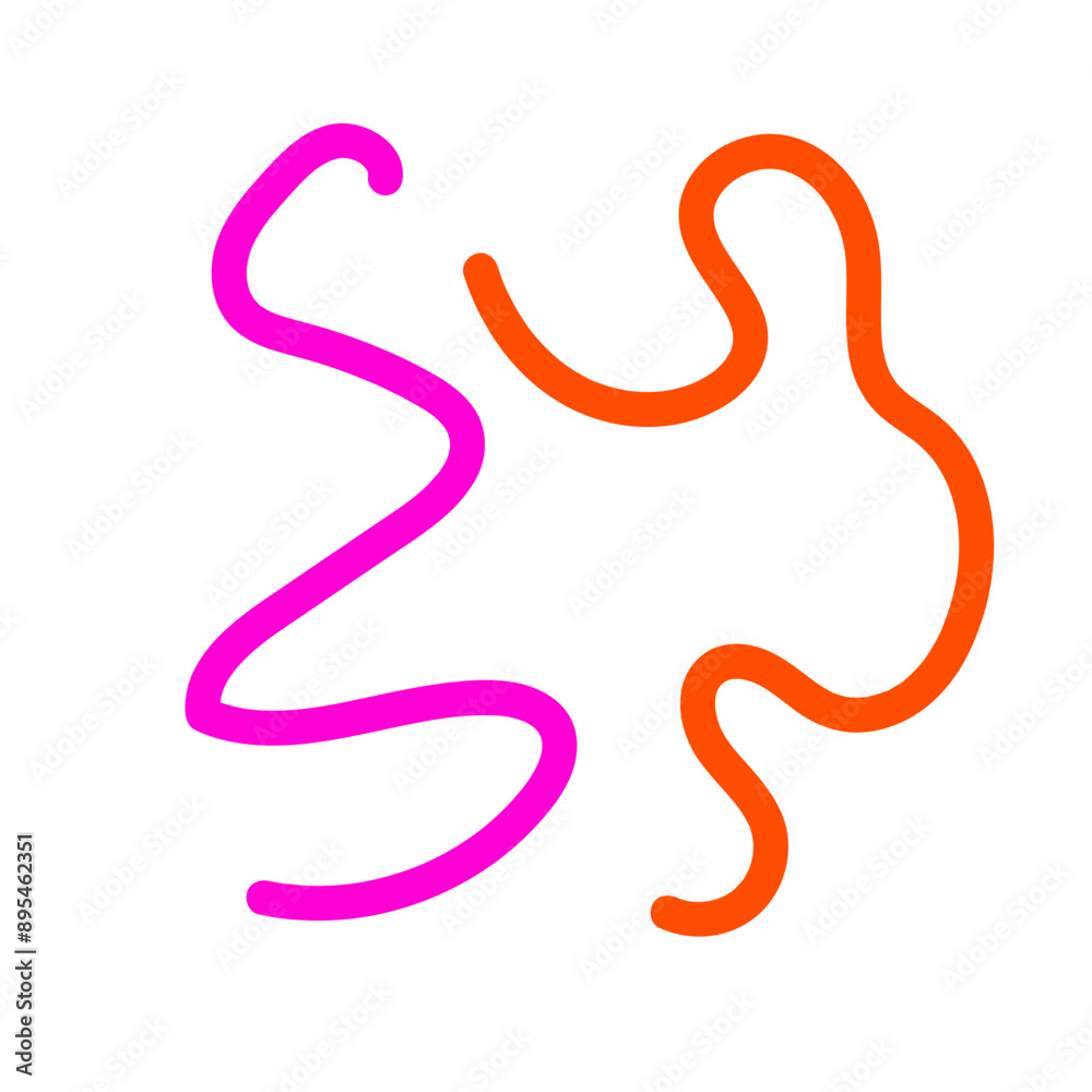Pink orange squiggly lines abstract vectors background Pink orange squiggly lines abstract vectors background