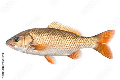 Fresh Haddock Fish with Silver Skin and Dark Spots isolated on transparent background