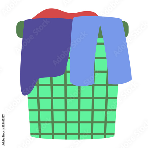 Laundry Basket Full of Clothes