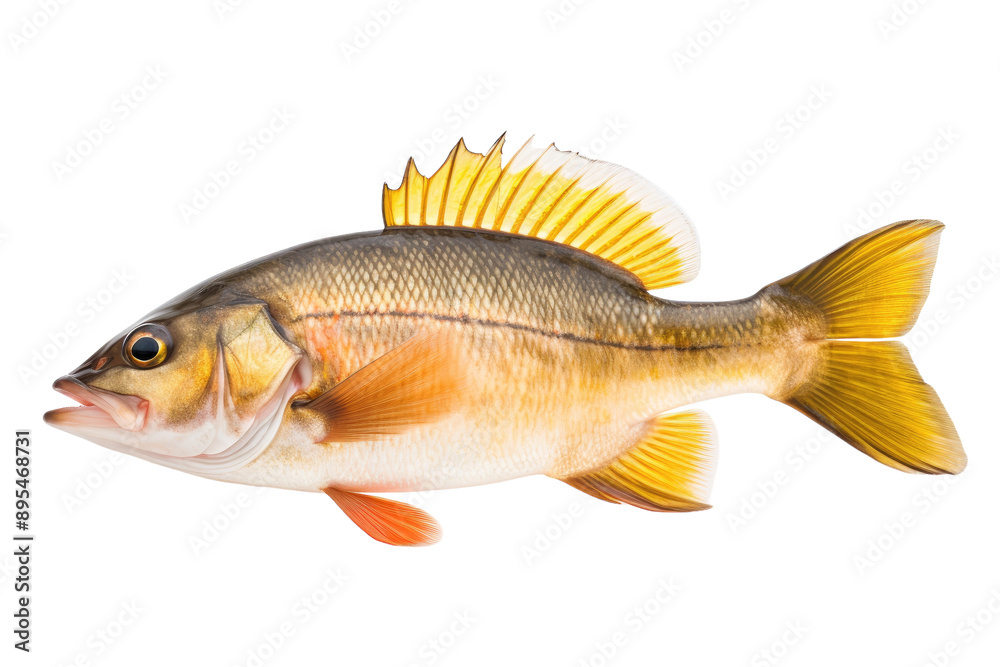 Cooked Perch Fish Fillet with Lemon and Herbs isolated on transparent background Cooked Perch Fish Fillet with Lemon and Herbs isolated on transparent background