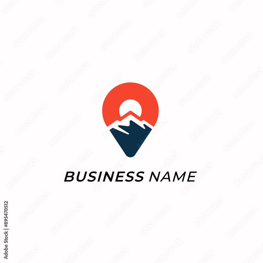 logo design combine gps and mountain logo design combine gps and mountain