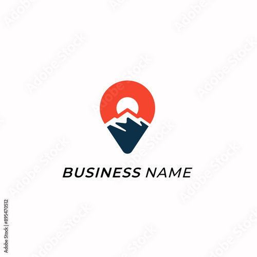 logo design combine gps and mountain Free Download logo design combine gps and mountain - GFXLoad