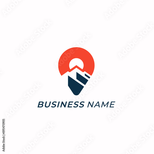 design logo combine gps location and mountaine Free Download design logo combine gps location and mountaine - GFXLoad
