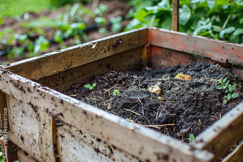 Wallpaper Mural Compost in composter in garden, organic materials for sustainable gardening Torontodigital.ca