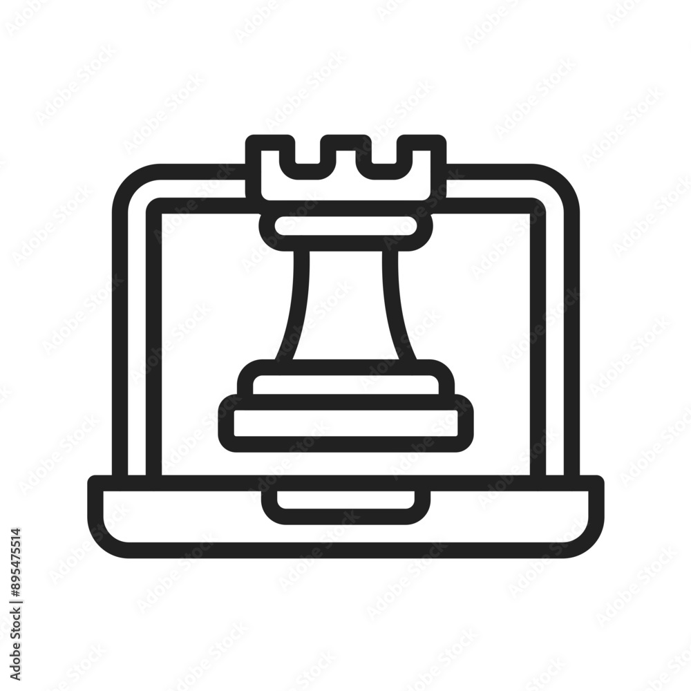 Smart Chess icon vector image. Suitable for mobile application web application and print media. Smart Chess icon vector image. Suitable for mobile application web application and print media.