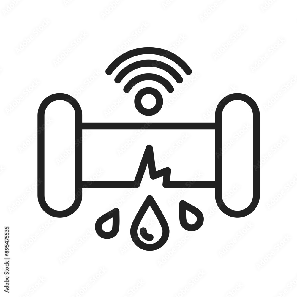 Smart Water Sensor icon vector image. Suitable for mobile application web application and print media. Smart Water Sensor icon vector image. Suitable for mobile application web application and print media.