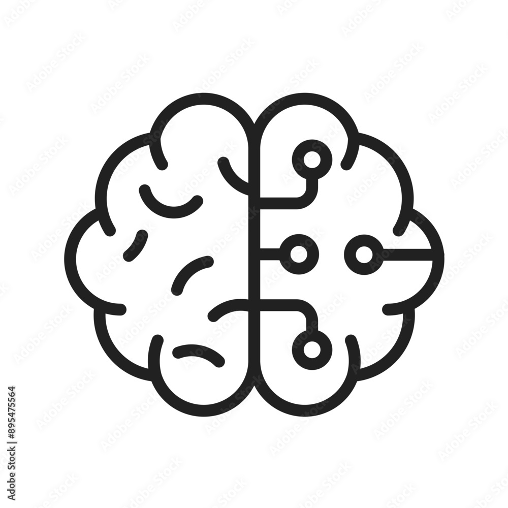 Brain Circuit icon vector image. Suitable for mobile application web application and print media. Brain Circuit icon vector image. Suitable for mobile application web application and print media.