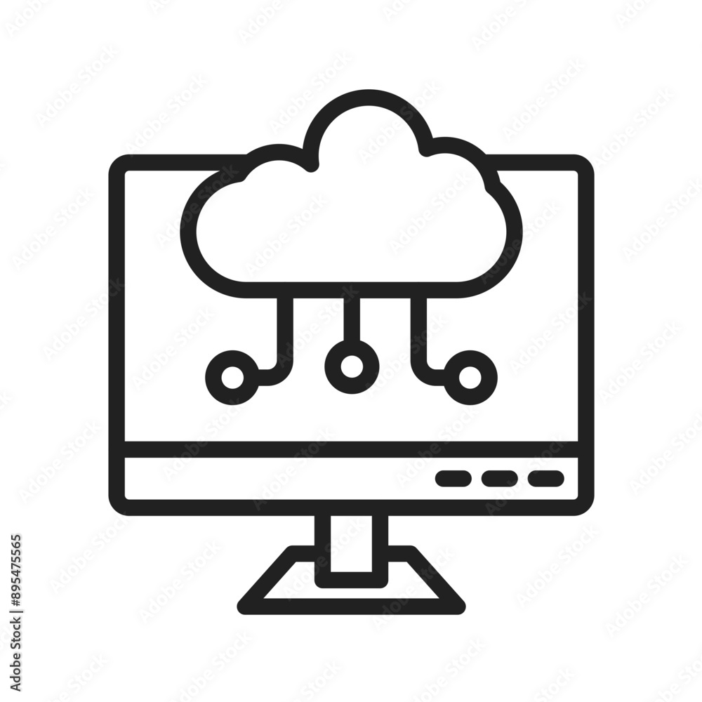 Cloud Computing icon vector image. Suitable for mobile application web application and print media. Cloud Computing icon vector image. Suitable for mobile application web application and print media.