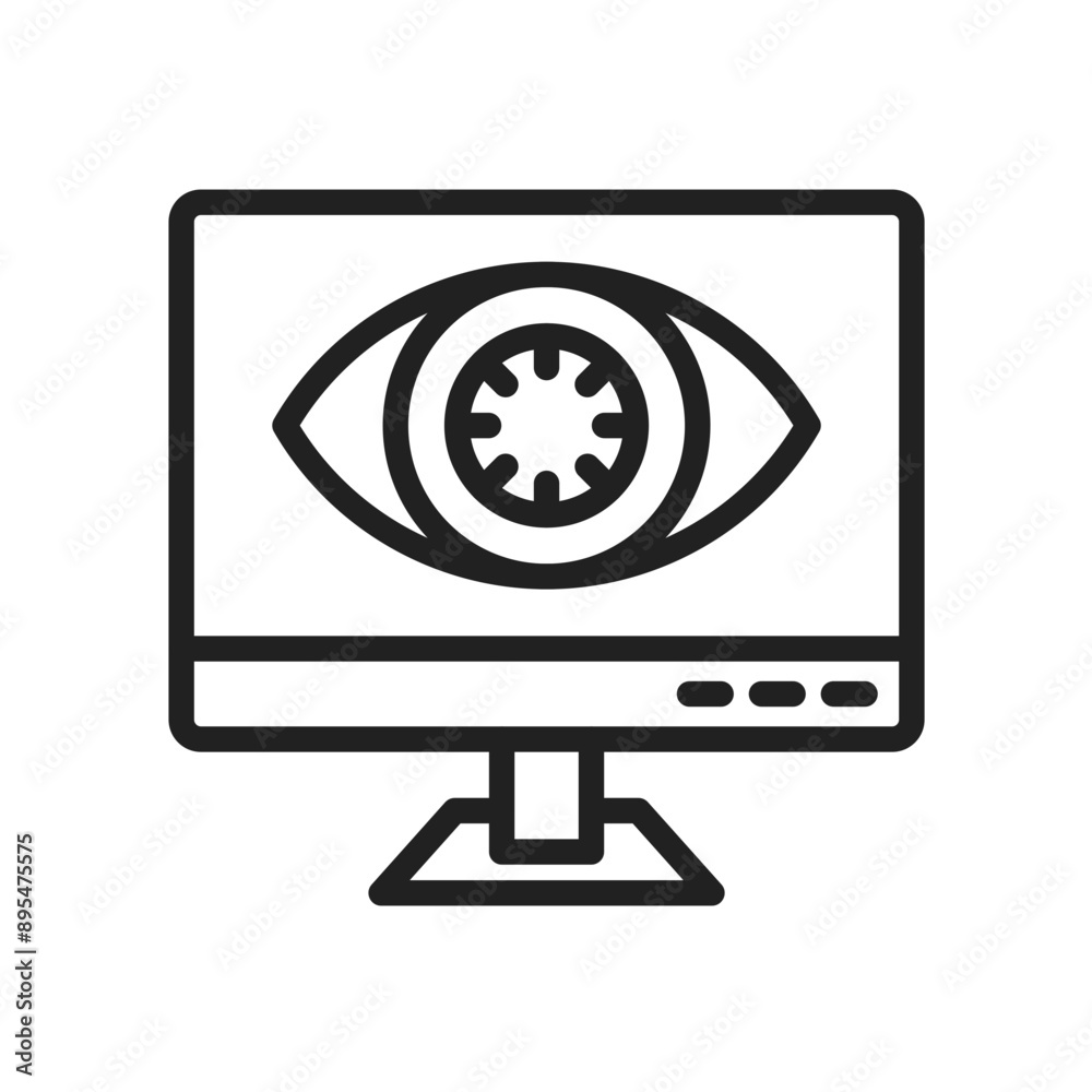 Computer Vision icon vector image. Suitable for mobile application web application and print media. Computer Vision icon vector image. Suitable for mobile application web application and print media.
