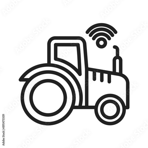 Smart Tractor icon vector image. Suitable for mobile application web application and print media.