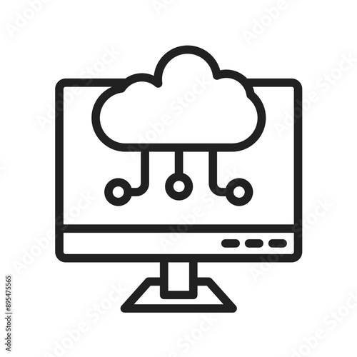 Cloud Computing icon vector image. Suitable for mobile application web application and print media.