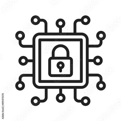 Cyber Security icon vector image. Suitable for mobile application web application and print media.