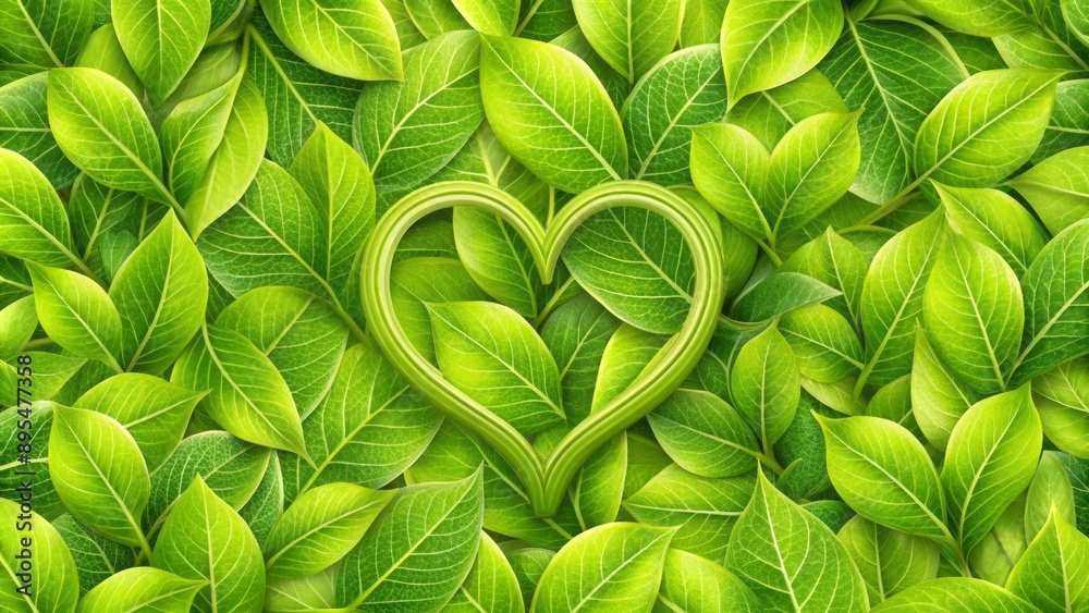 Vibrant green leaf and heart intertwined in a seamless eco-friendly pattern, symbolizing love for nature and sustainable energy solutions. Vibrant green leaf and heart intertwined in a seamless eco-friendly pattern, symbolizing love for nature and sustainable energy solutions.