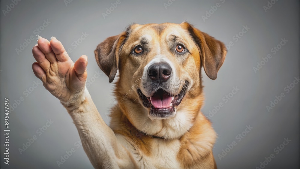 Friendly large dog lifting paw to shake , friendly, large, dog, pet, animal, paw, shake, greeting, gesture, canine, happy Friendly large dog lifting paw to shake , friendly, large, dog, pet, animal, paw, shake, greeting, gesture, canine, happy