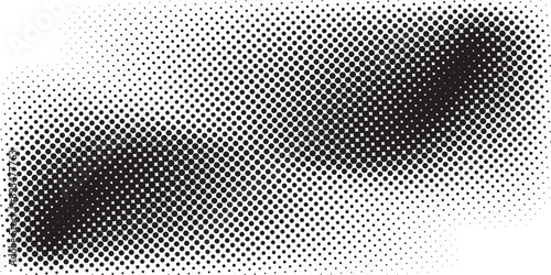 Black halftone gradient dot patterns background. dots modern vector