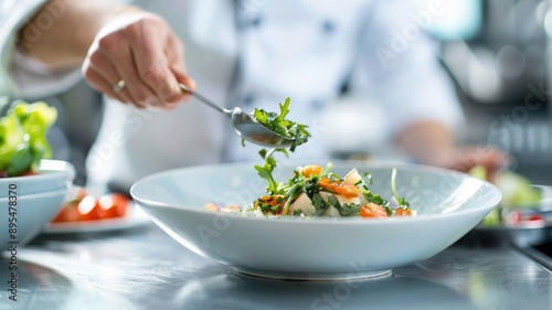 Wallpaper Mural A celebrity chef hosts a cooking demonstration, captivating the audience. Torontodigital.ca