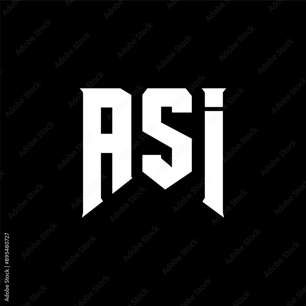 ASI letter logo design for technology company. ASI logo design black and white color combination. ASI logo, ASI vector, ASI design, ASI icon, ASI alphabet. ASI typography logo design.