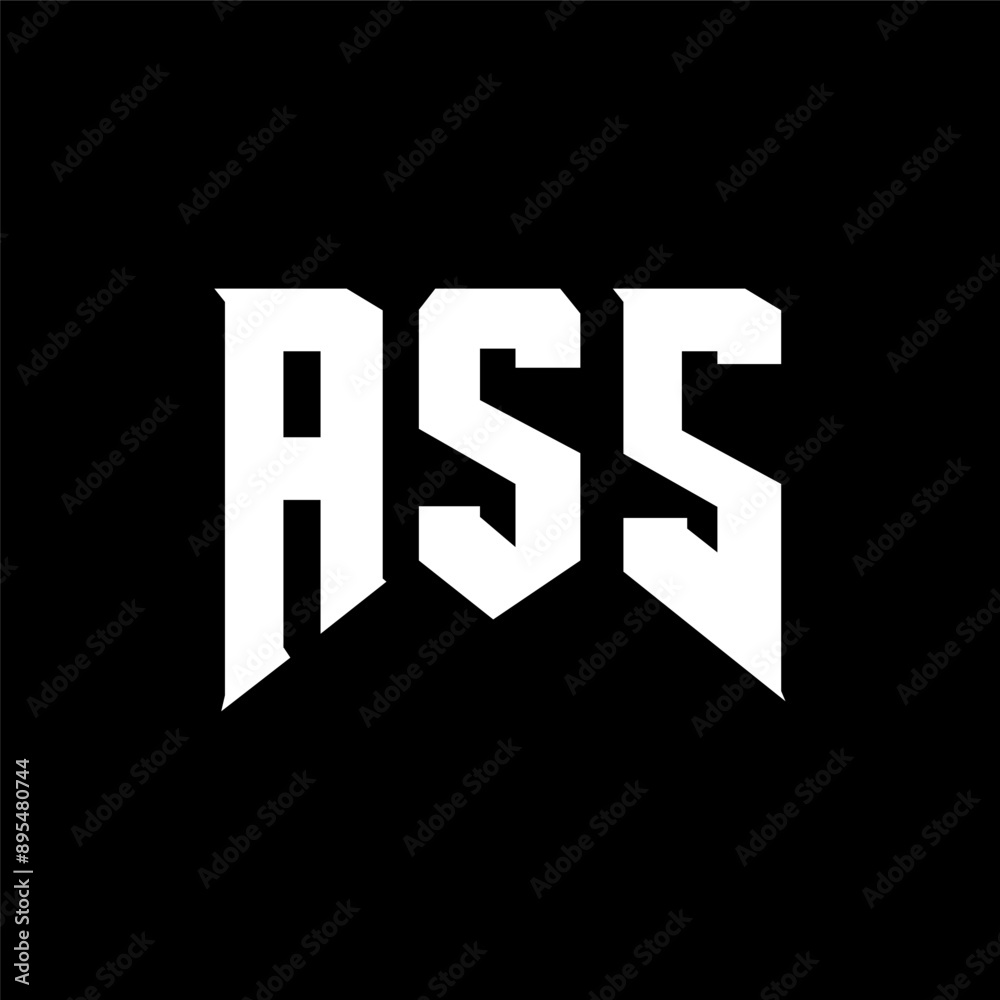ASS letter logo design for technology company. ASS logo design black ...