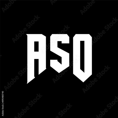ASO letter logo design for technology company. ASO logo design black and white color combination. ASO logo, ASO vector, ASO design, ASO icon, ASO alphabet. ASO typography logo design.