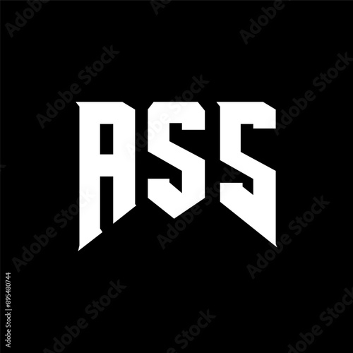 ASS letter logo design for technology company. ASS logo design black and white color combination. ASS logo, ASS vector, ASS design, ASS icon, ASS alphabet. ASS typography logo design.
