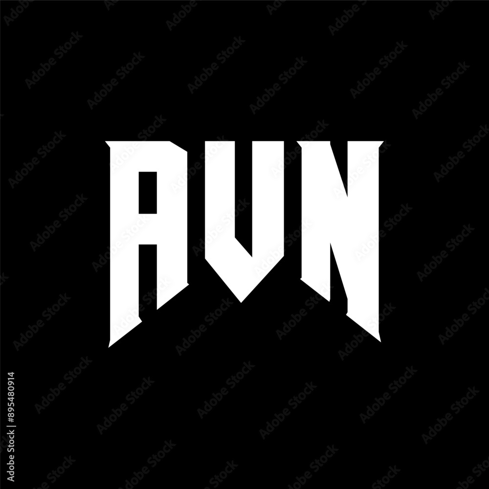 AVN letter logo design for technology company. AVN logo design black and white color combination. AVN logo, AVN vector, AVN design, AVN icon, AVN alphabet. AVN typography logo design.