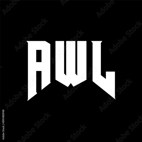 AWL letter logo design for technology company. AWL logo design black and white color combination. AWL logo, AWL vector, AWL design, AWL icon, AWL alphabet. AWL typography logo design.