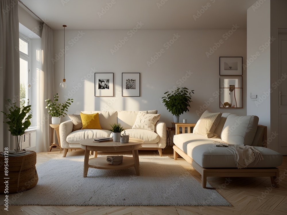 Fototapeta premium living room interior