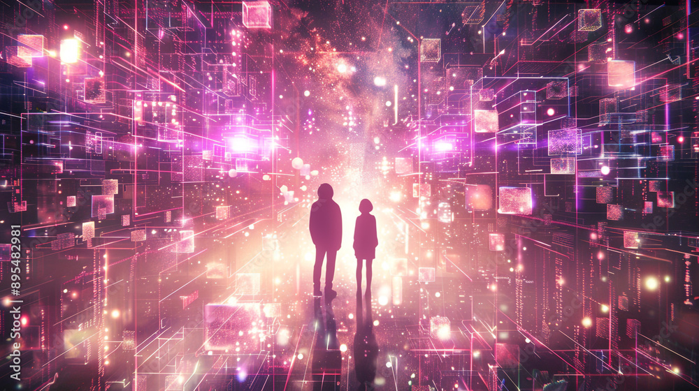 Two Figures in Digital Matrix Two Figures in Digital Matrix