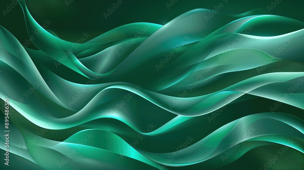 abstract green background with waves abstract green background with waves