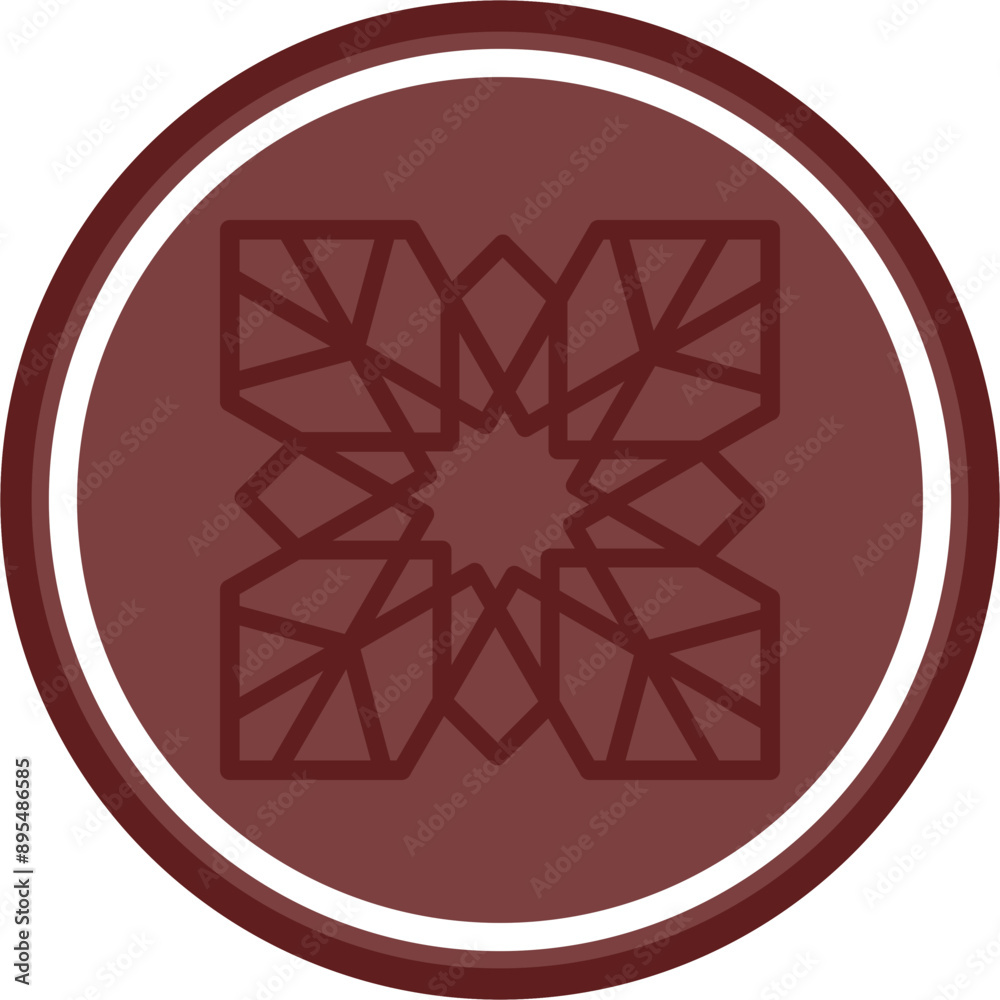 traditional islamic patterns Vector Line Double Circle Maroon traditional islamic patterns Vector Line Double Circle Maroon