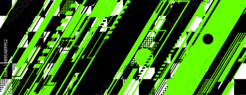 abstract green racing background with checkboard and lines