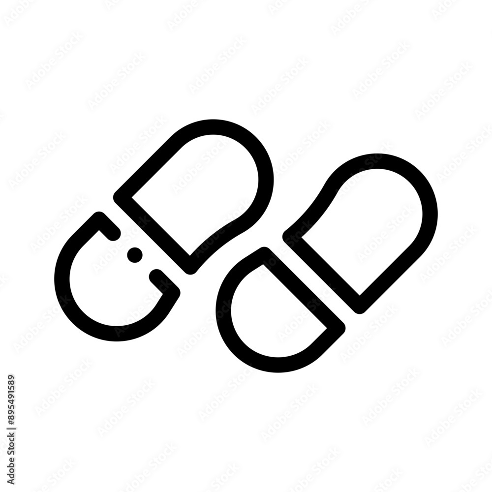footprint line icon footprint line icon